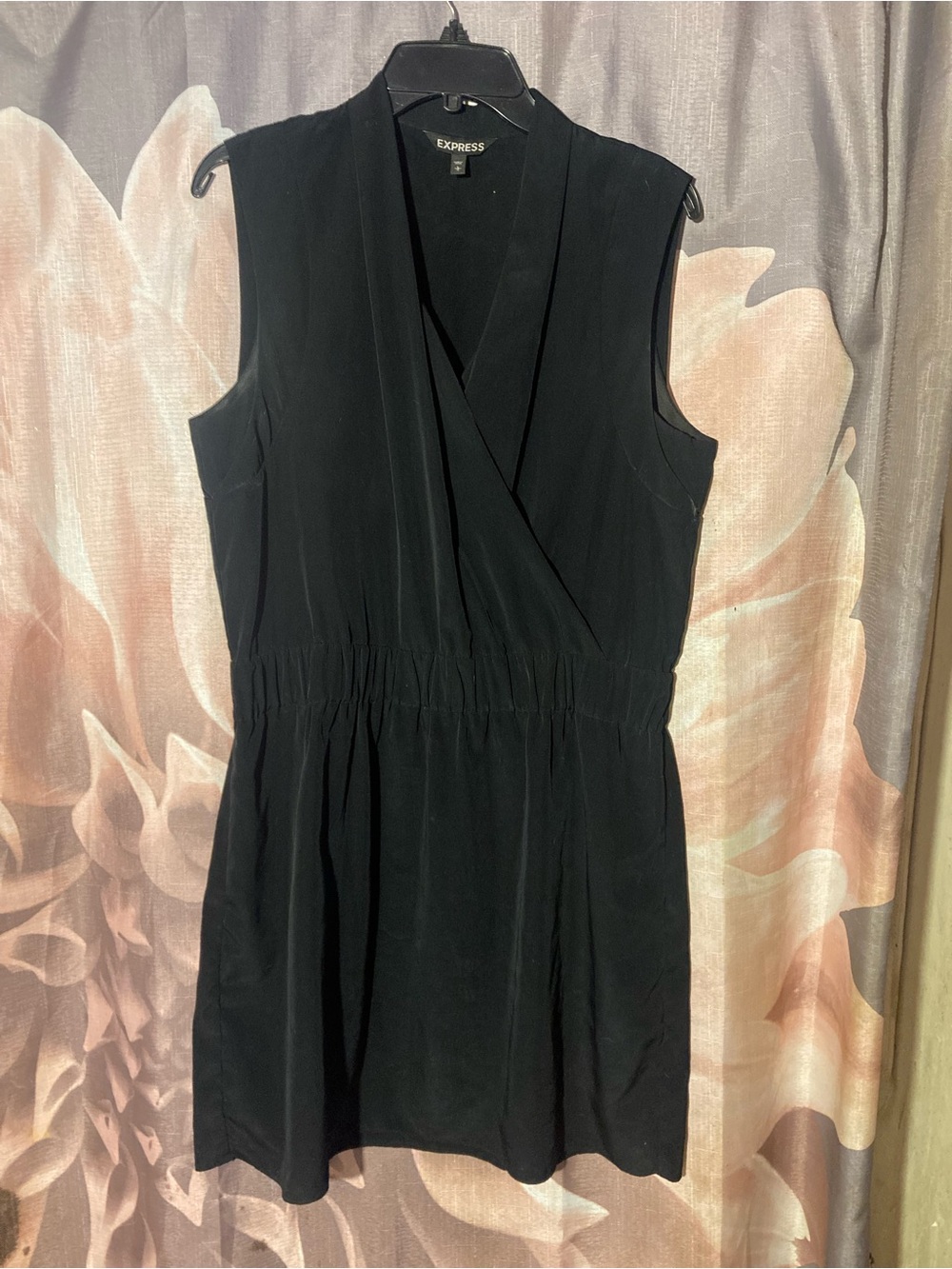 Express Black Sleeveless Mini Wrap Dress Size Large